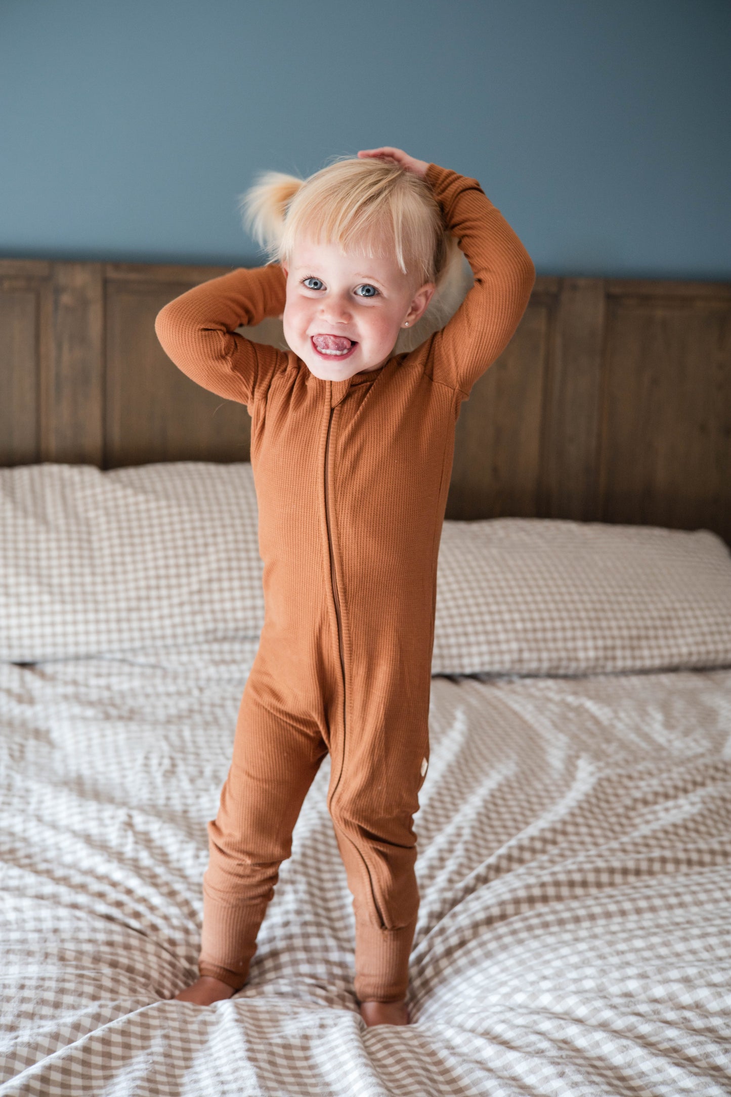 Convertible Footie - Waffle Bamboo - Autumn