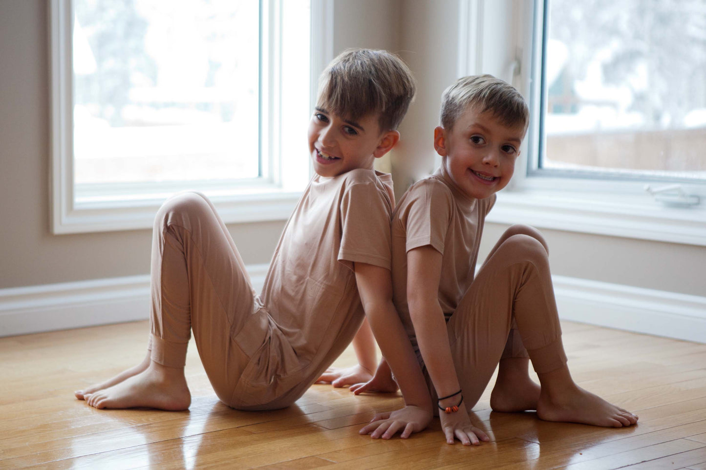 2 Piece Short Sleeve Jogger Pajamas - Prairies