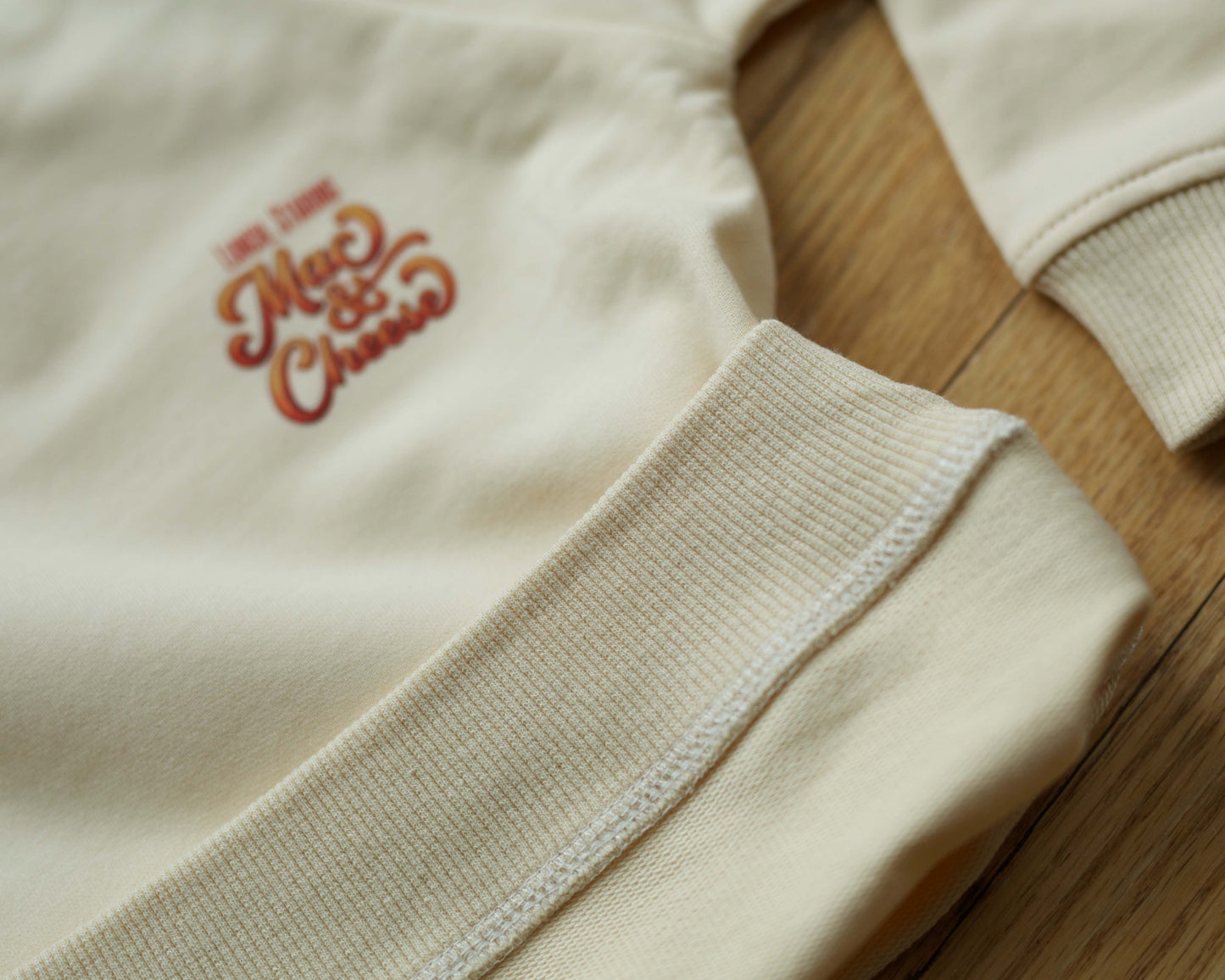 French Terry Organic Cotton Crewneck - Mac & Cheese