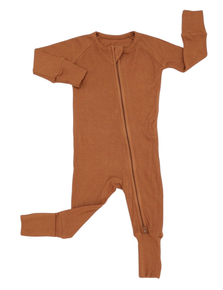 Convertible Footie - Waffle Bamboo - Autumn