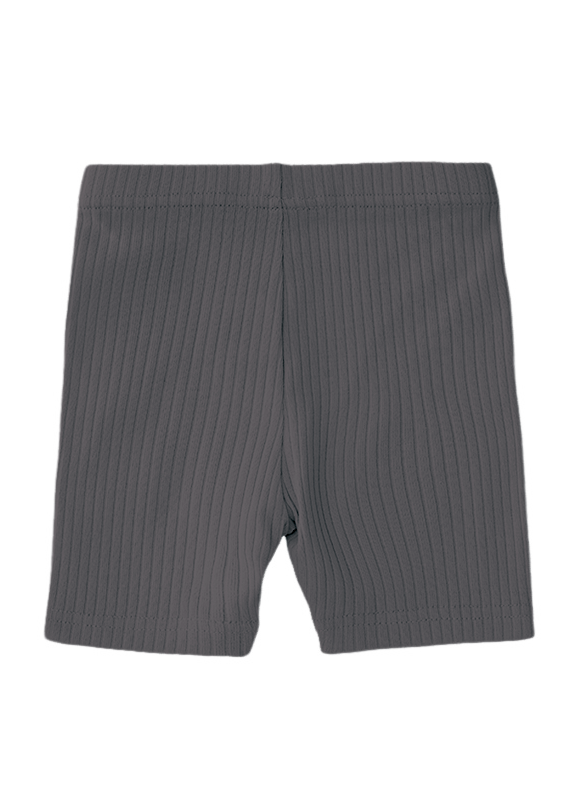 Ribbed Organic Cotton Biker Shorts - Boulder
