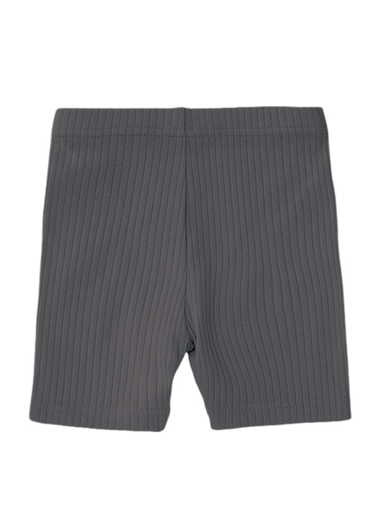 Ribbed Organic Cotton Biker Shorts - Boulder