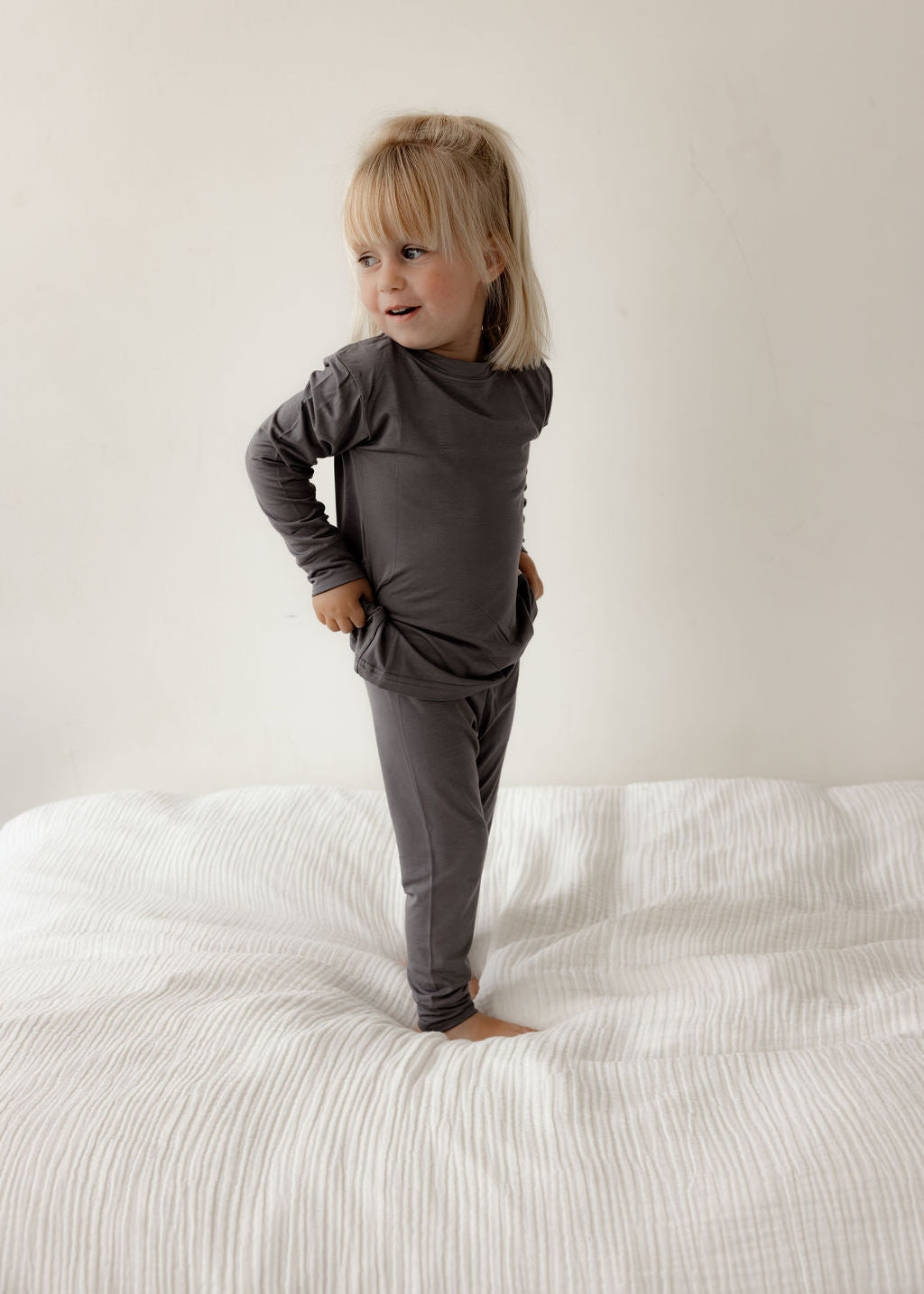 2 Piece Long Sleeve Pajamas - Storm