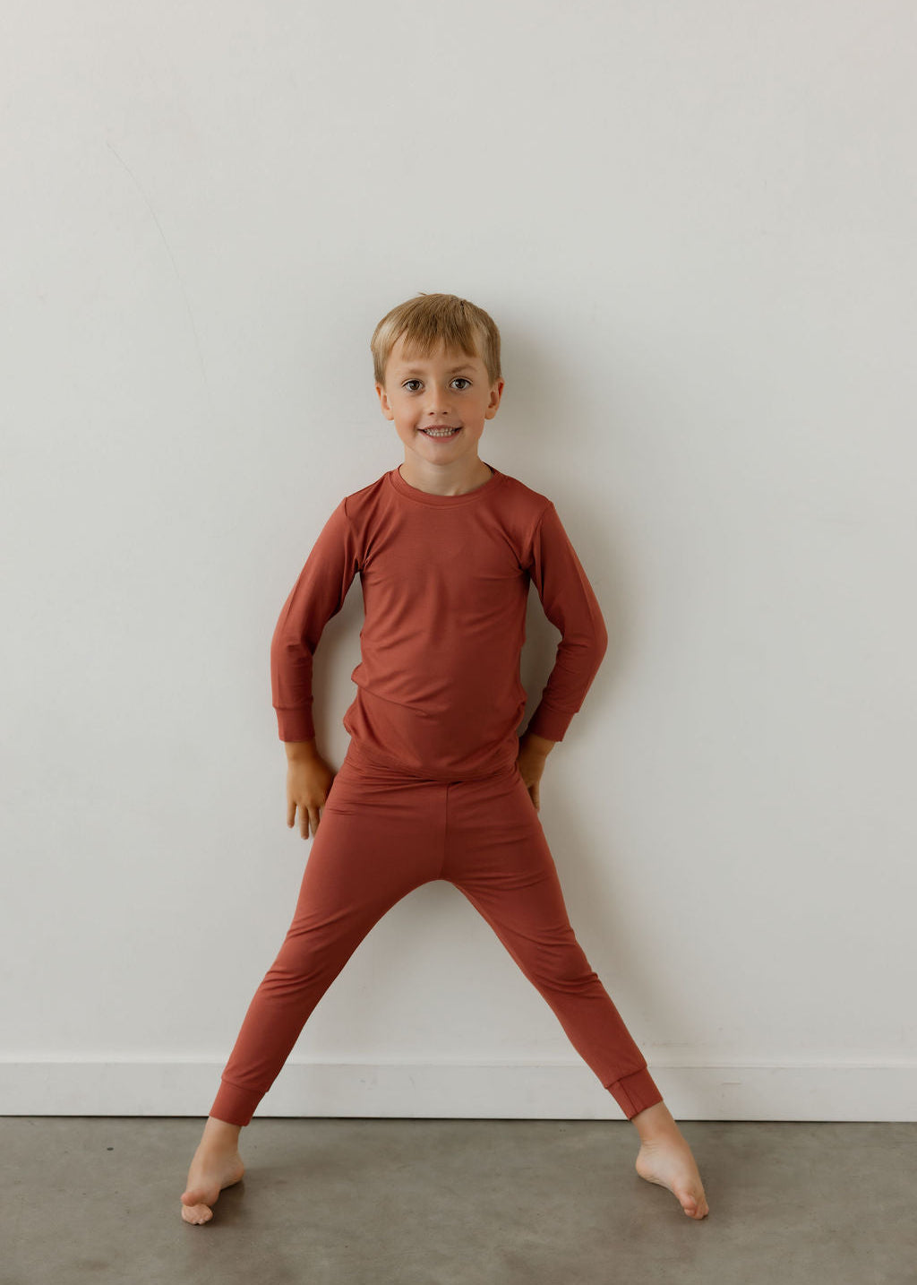 2 Piece Long Sleeve Pajamas - Red Rock