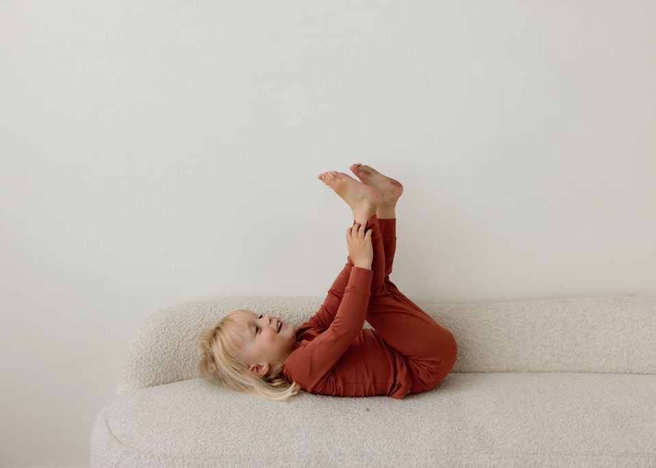 2 Piece Long Sleeve Pajamas - Red Rock