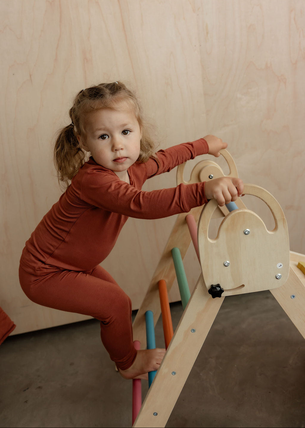 2 Piece Long Sleeve Pajamas - Red Rock