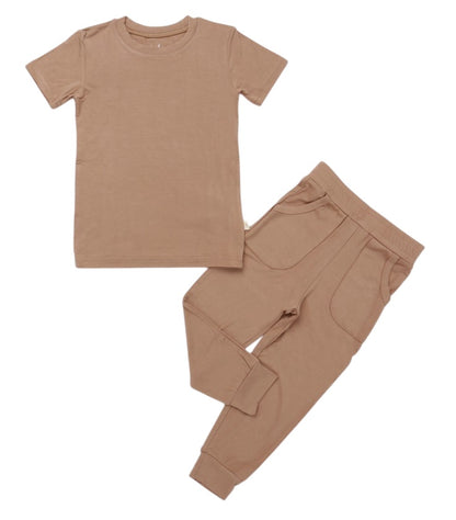 2 Piece Short Sleeve Jogger Pajamas - Prairies