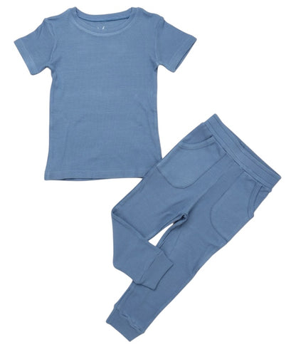 2 Piece Short Sleeve Jogger Pajamas - Icefield