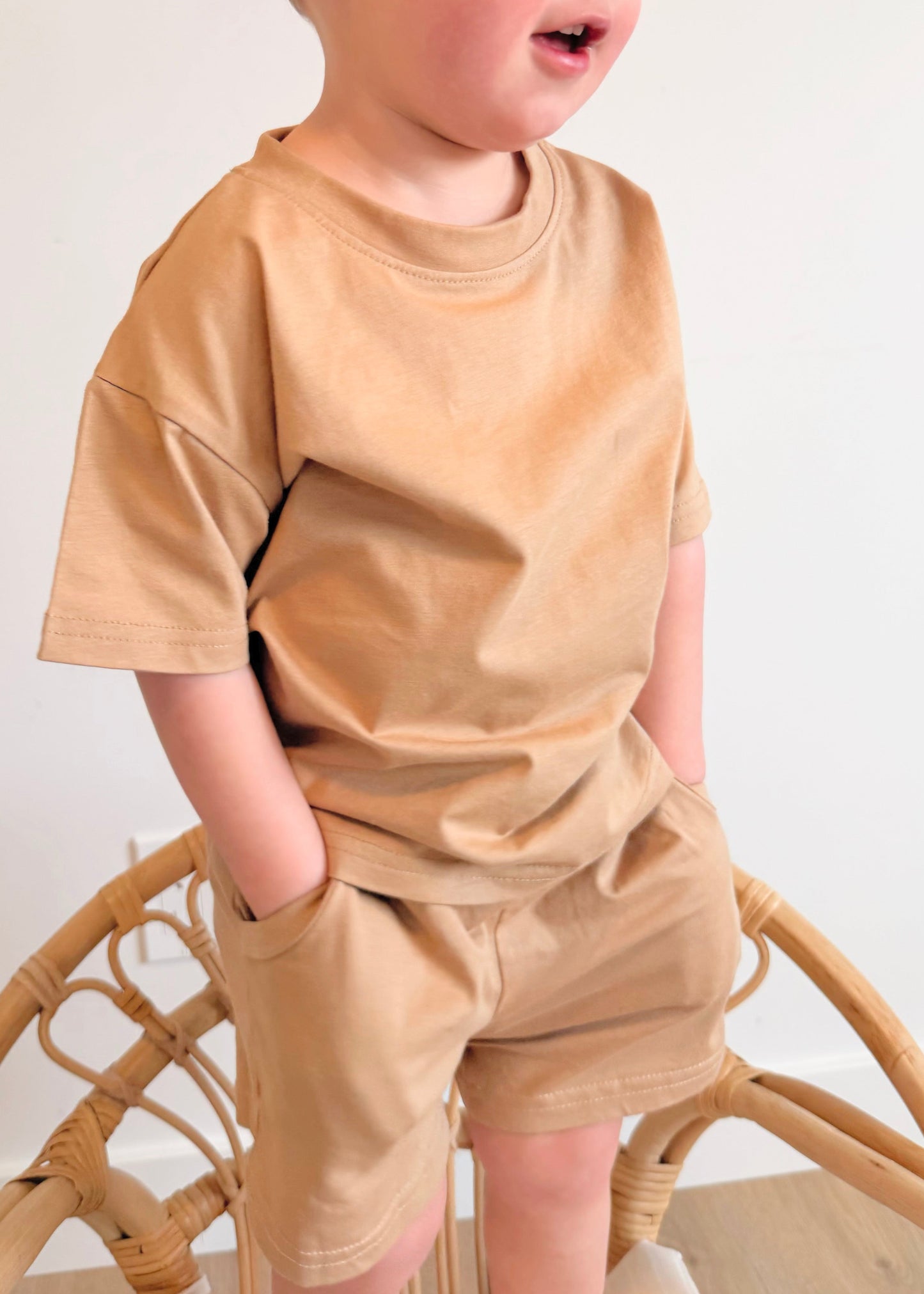 Jersey Organic Cotton Shorts - Sand