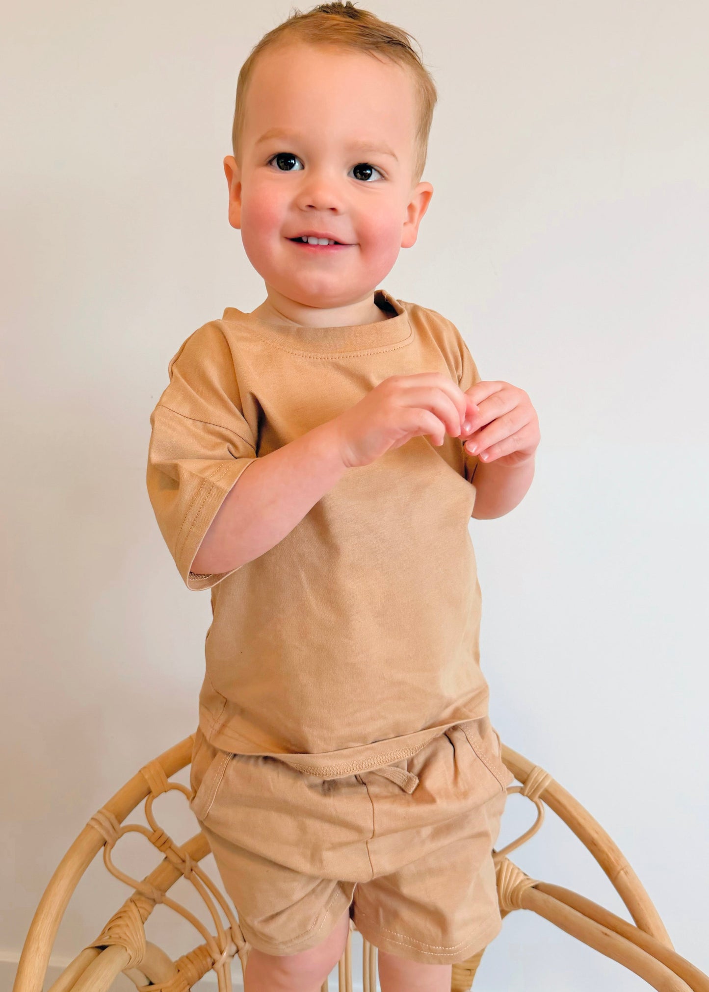 Jersey Organic Cotton Shorts - Sand