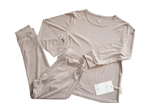 2-Piece Long Sleeve Pajamas - Slate & Dawn