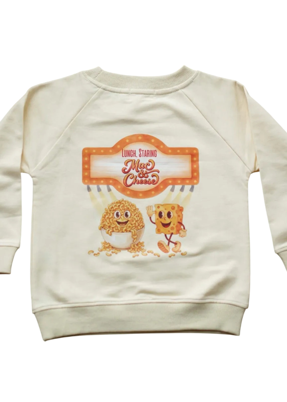 French Terry Organic Cotton Crewneck - Mac & Cheese