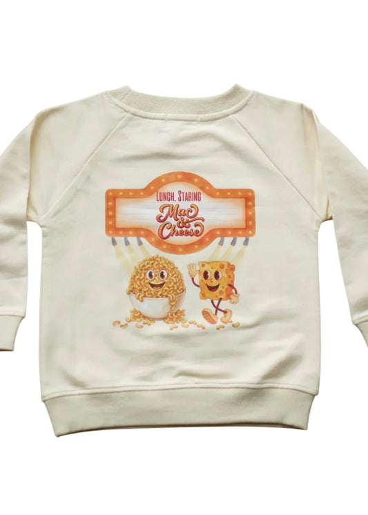 French Terry Organic Cotton Crewneck - Mac & Cheese