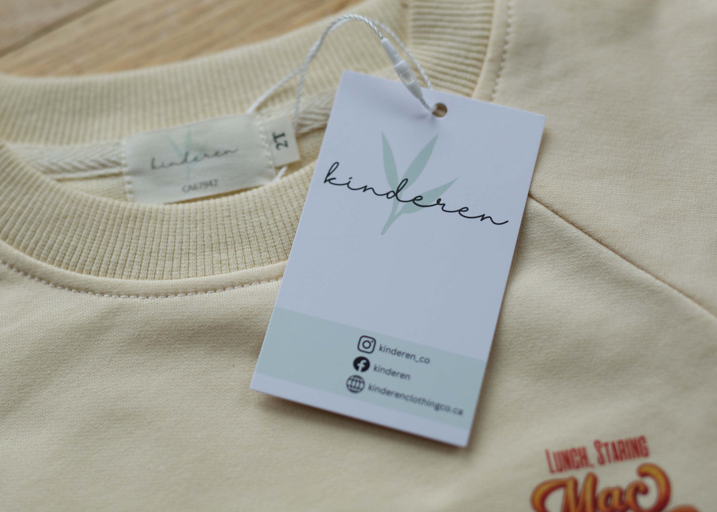 French Terry Organic Cotton Crewneck - Mac & Cheese