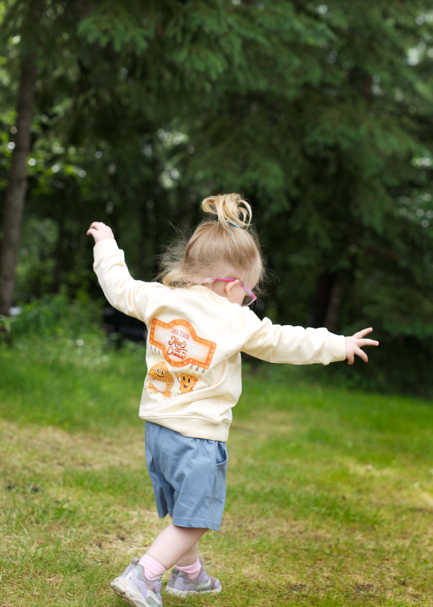 French Terry Organic Cotton Crewneck - Mac & Cheese